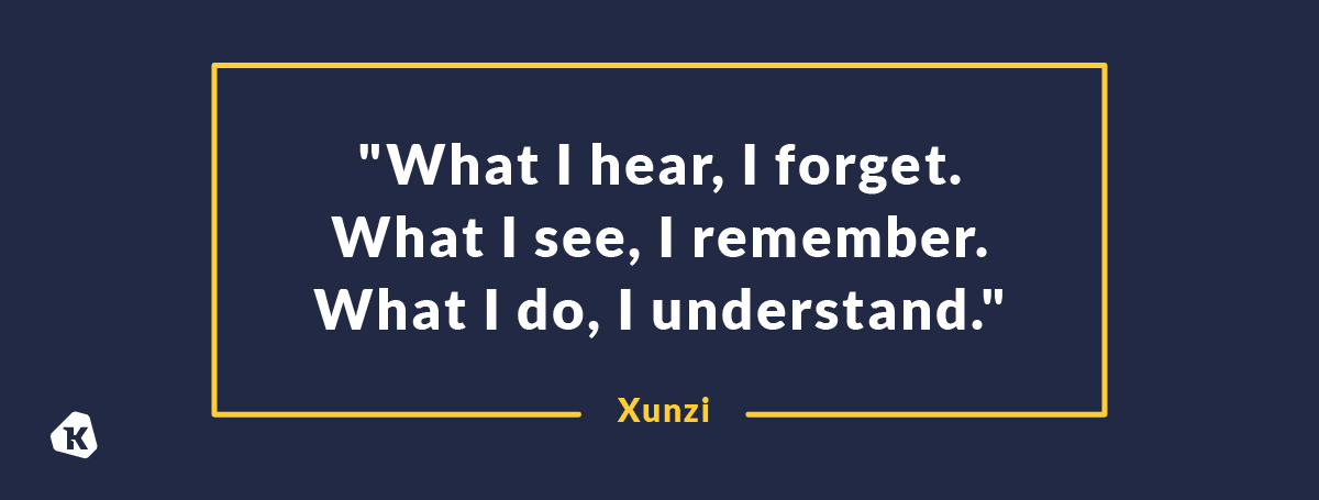 A graphic that quotes Xunzi.