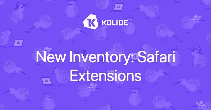 New Inventory: Safari Extensions
